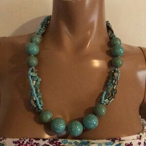 Turquoise necklace purchased in New Mexico and never worn.